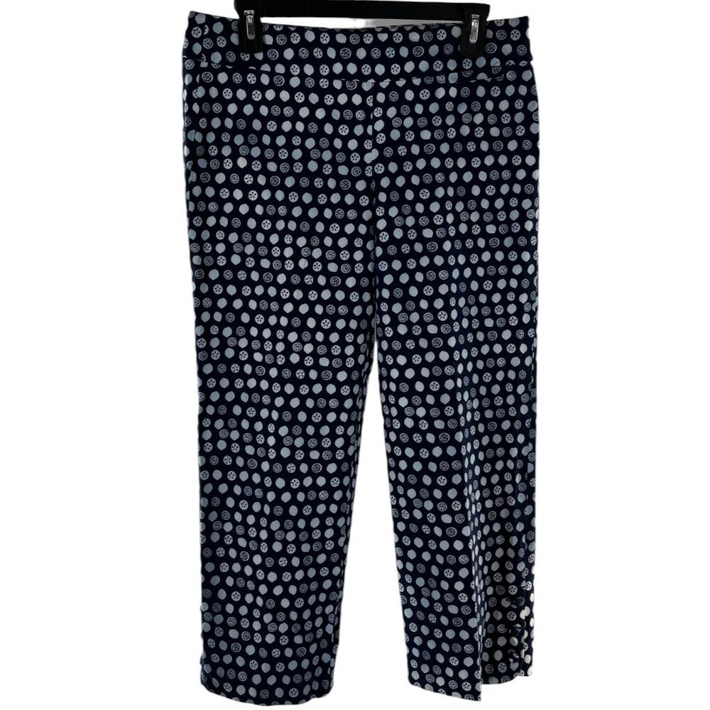 Lilly Pulitzer Blue Kristen Fruit Squirt Print Palm Beach Fit Capri Pants - Picture 2 of 10
